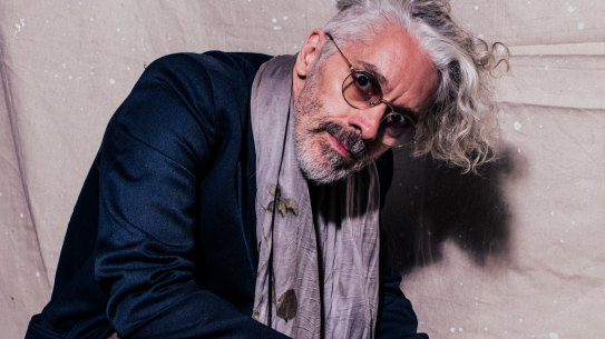 Portrait of Swiss-French circus performer, violinist, actor James Thierree photographed at Roslyn Packer Theatre. Thierree is in town to perform his show Room as part of the Sydney Festival. Photographed Monday 9th January 2023. Photograph by James Brickwood. SMH ARTS 230109