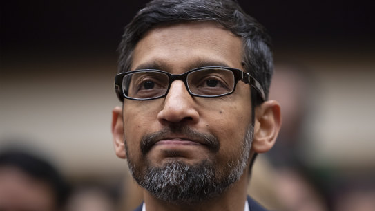 Under pressure. Google chief executive Sundar Pichai.