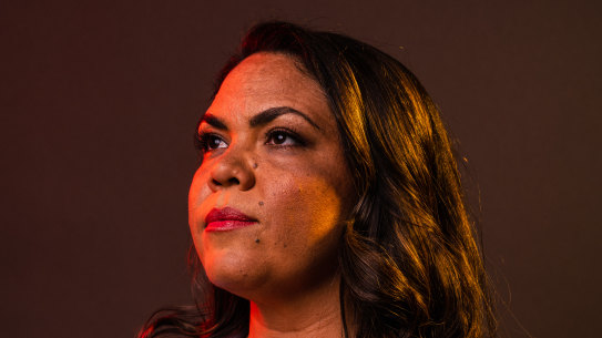 Jacinta Price was one of the Coalition MPs at the anti-climate rally.