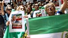 Iranian protesters outside the US consulate in North Sydney on Tuesday.