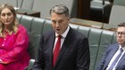 Defence Minister Richard Marles addresses parliament on Thursday. 