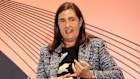 Ramsay Health Care chief executive Natalie Davis at the Macquarie Australia Conference on Wednesday.
