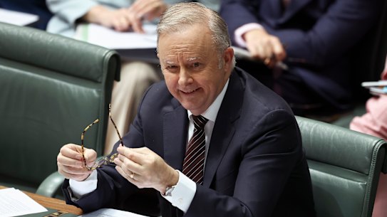 Prime Minister Anthony Albanese during question time on Tuesday.