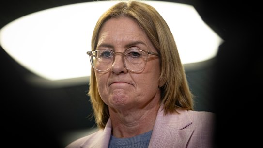 Jacinta Allan, Premier of Victoria, faces leadership questions at a fiery press conference Tuesday.