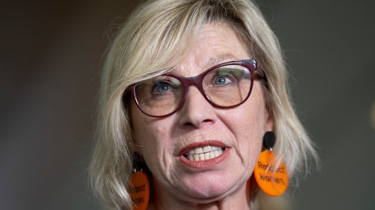 Advocate Rosie Batty during a press conference to mark 16 Days of Activism against Gender-Based Violence