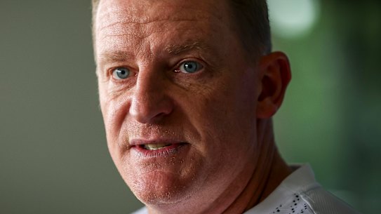 Under the pump: Carlton coach Michael Voss is entering the final year of his contract in 2026.