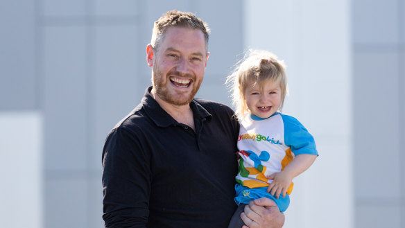 Shayne Kuyper with his 2 year old Poppy