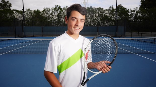 Melbourne’s Novak Palombo is the top-ranked 12-year-old tennis player in the world.