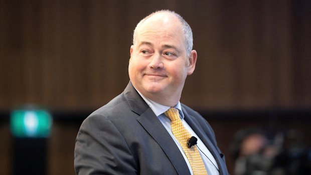 NAB chief executive Andrew Irvine at the Australian Banking Association conference on Wednesday.