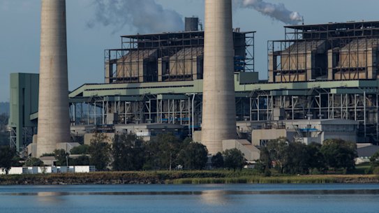 The Liddell and Bayswater coal-fired power stations near Muswellbrook in the Hunter Valley.
