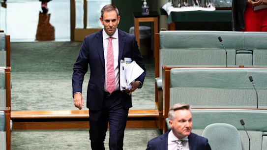 Treasurer Jim Chalmers during Question Time.