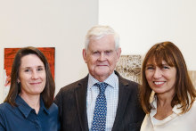 (left to right) Cara Pinchbeck, head of First Nations, Art Gallery of New South Wales; Michael Horton; Maud Page, deputy director and director of collections, Art Gallery of New South Wales. Photo © Art Gallery of New South Wales, Joshua Morris***These images may only be used in conjunction with editorial coverage of the Art Gallery of New South Wales and strictly in accordance with the terms of access to these images – see www.artgallery.nsw.gov.au/info/access-to-agnsw-media-room-tcs . Without limiting those terms, these images must not be cropped or overwritten; prior approval in writing is required for use as a cover; caption details must accompany reproductions of the images; and archiving is not permitted.