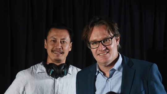 The creators of The Sure Thing podcast, Lap Phan (left) and Angus Grigg.
