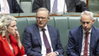 Anthony Albanese with Clare O’Neil and Andrew Giles in parliament last month. 
