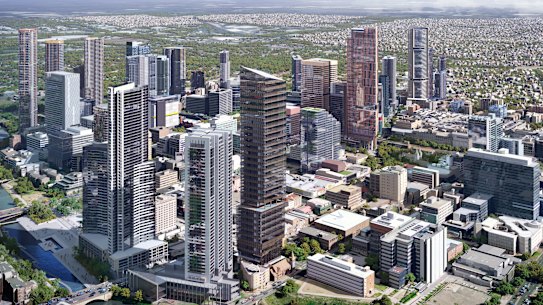 About 30 projects include the Parramatta Square development and the state's first high-rise public high school. 