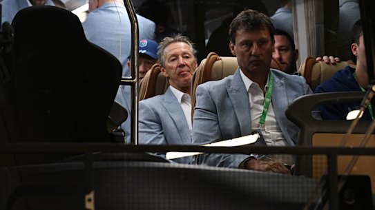 Laurie Daley and Craig Bellamy ahead of State of Origin I, 2025