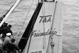 The recovery operation carried out by the HMAS Warrego recovered the tail of TAA Flight 538.