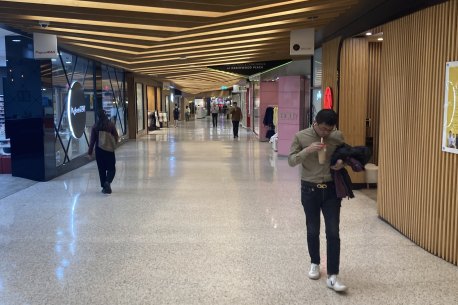 Greenwood Plaza, which adjoins North Sydney station, during the lunchtime rush on Wednesday August 21, 2024.