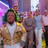 Rusty Goffe (left) played an Oompa Loompa in the original Willy Wonka and the Chocolate Factory film. He returns in the new Netflix reality series.