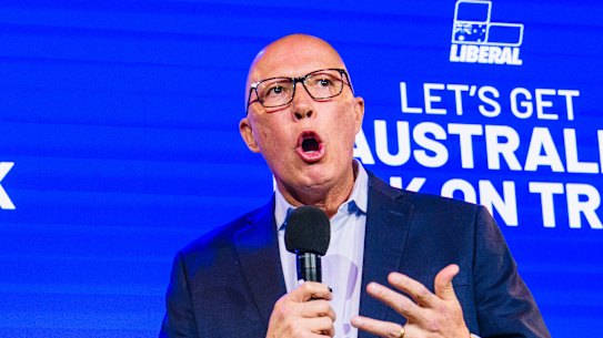 Then-opposition leader Peter Dutton was forced to backflip on his work from home policy.