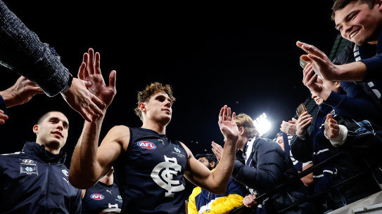 The man: Charlie Curnow may be the leading act, but the Blues understand the importance of his less-heralded teammates.