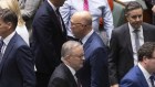 Prime Minister Anthony Albanese and Opposition Leader Peter Dutton walk past each other during a division in the House on Thursday.