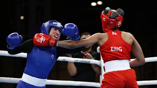 Tina Rahimi (left) is assured of at least a bronze medal after a Games debut to remember.