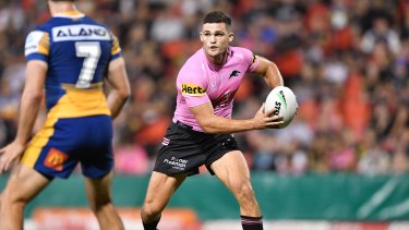 Nathan Cleary in action against the Eels on Saturday night.