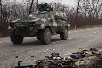 The Ukrainian army on the outskirts of Sytniaky.