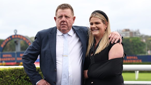 Coaches Brett and Georgie Cavanough after Chidiac's win.