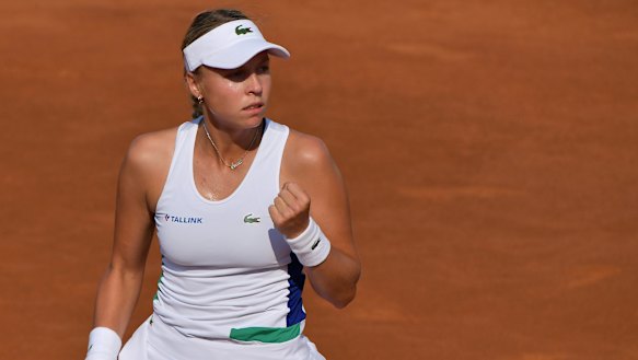 Kontaveit got to spend more time at home in Estonia with family and friends because of the pandemic, which was a blessing in disguise. 