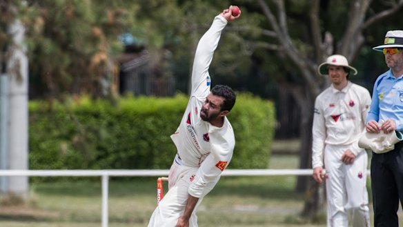 Eastlake's bowler Nikhil Mathai took four wickets.