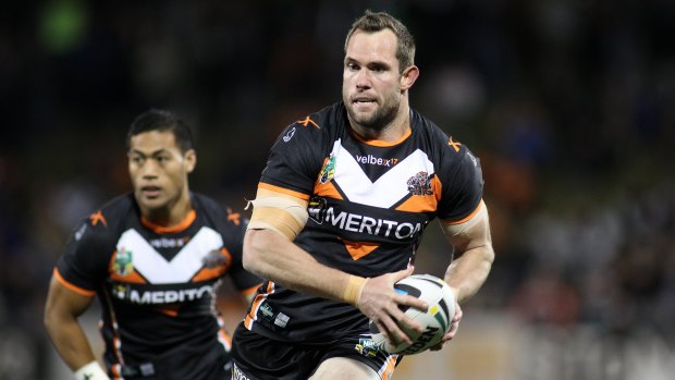 Pat Richards during his career at the Wests Tigers.