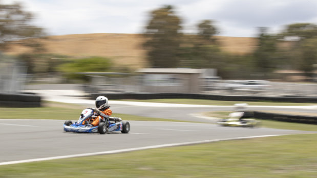 Cadet kart racers Lana Aylen (10) from Amaroo and Bailey Sweet (9) from Evatt are among those who will benefit from an expanded Majura track.