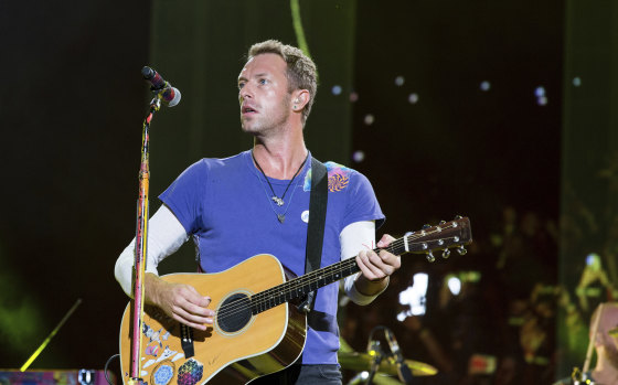 With his band Coldplay kept apart by travel restrictions, Chris Martin performed for his social media followers instead. 