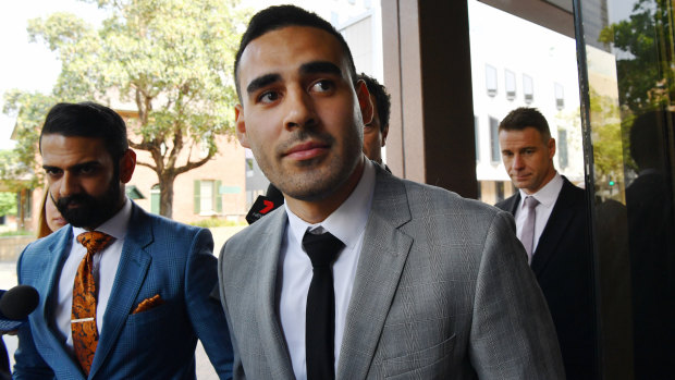 Tyrone May outside Parramatta Local Court last week.
