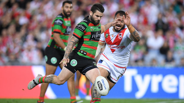 Nerveless: Adam Reynolds nails the field goal – his third of the game – to defeat the Dragons.