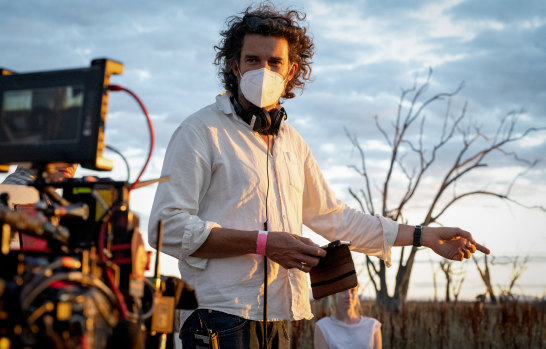 “It’s like meat to the wolves at home with the TV set”: Director Garth Davis on the set of Foe.