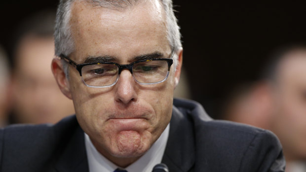 Andrew McCabe said a crime may have been committed by Donald Trump when he fired FBI director James Comey.
