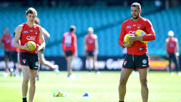 Mentorship: Will Hayward is learning from Lance Franklin.