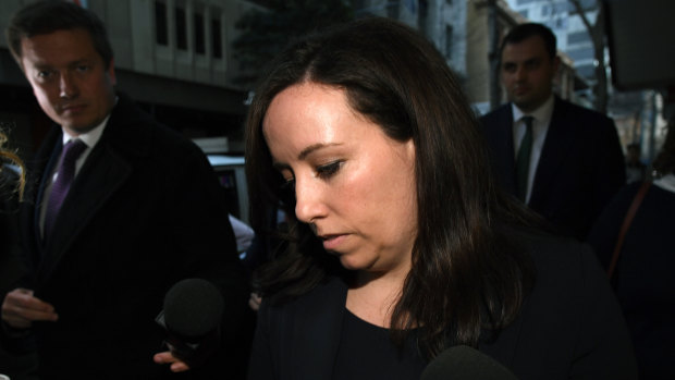 Kaila Murnain outside ICAC in Sydney on Wednesday.