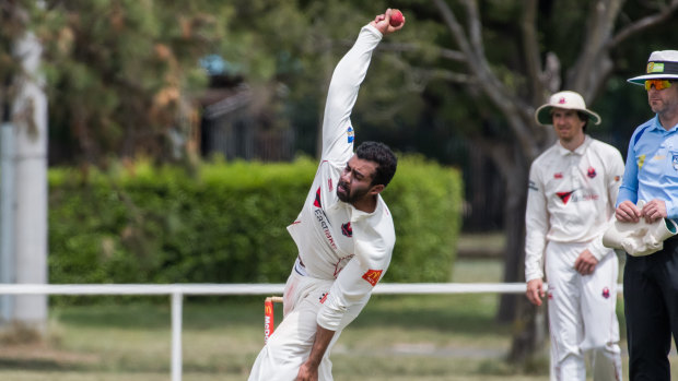 Eastlake's bowler Nikhil Mathai took four wickets.