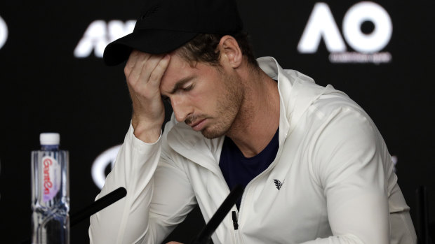 Andy Murray following his first round loss to Spain's Roberto Bautista Agut at the Australian Open.