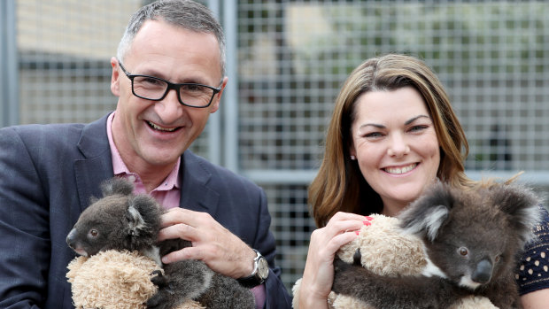 Senator Di Natale and Greens Senator Sarah Hanson-Young on the campaign trail in the 2019 federal election.