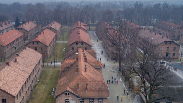 The barracks at Auschwitz.