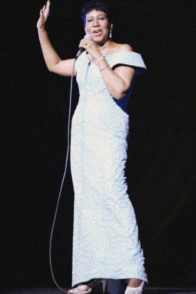 Aretha Franklin performing in New York in 1989. 