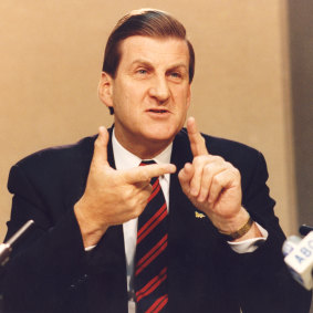 Jeff Kennett in 1993, after one year in office as Victorian Premier.