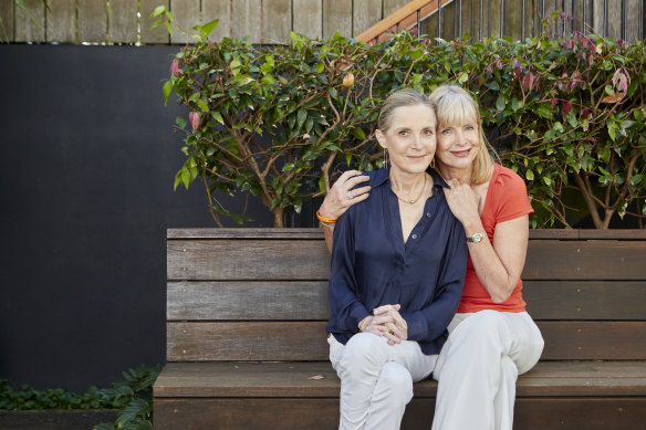 Georgie Crawford-Smith, left, and Annie Crawford: “Georgie’s teaching all of us how to walk through adversity with grace, courage and optimism,” Annie says.