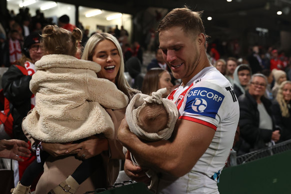 The Dragons extended de Belin’s contract to support his family with the caveat it would be torn up if he was found guilty.