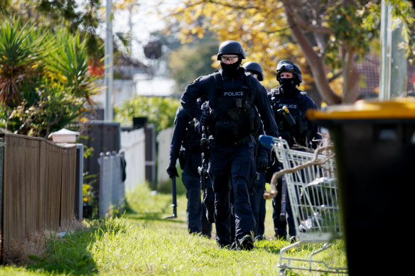 Riot police contributed to hundreds of raids across NSW last week.